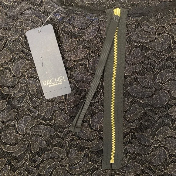 RACHEL Roy Black Lace blouse with Gold Accents!! WORN ONCE! Size S - Picture 3 of 12